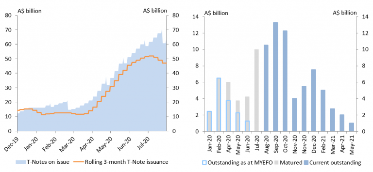 Increased issuance of TNotes since April 2020